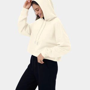 HALARA CROPPED YELLOW HOODIE MEDIUM